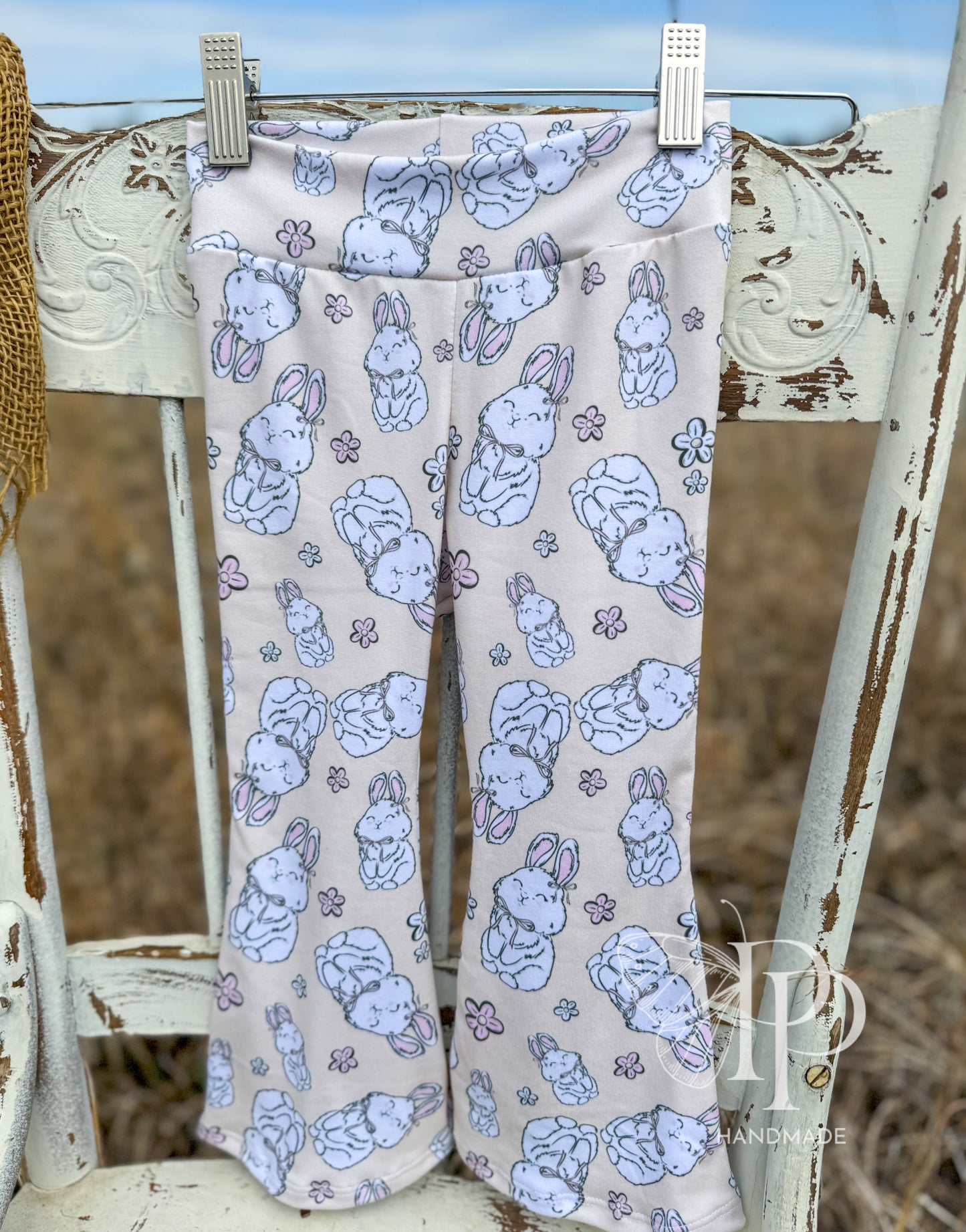 12-18m Flares - Blushing Bunnies