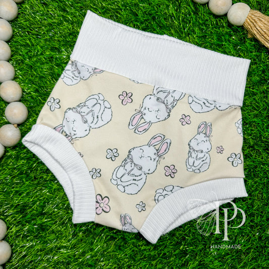 3-6m Bummies - Blushing Bunnies