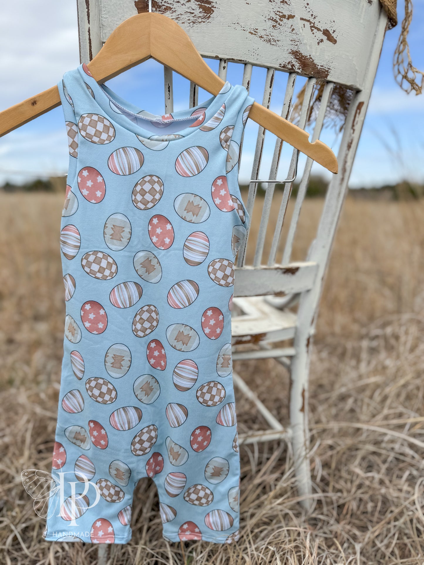 4T Ollie Romper - Robin’s Eggs
