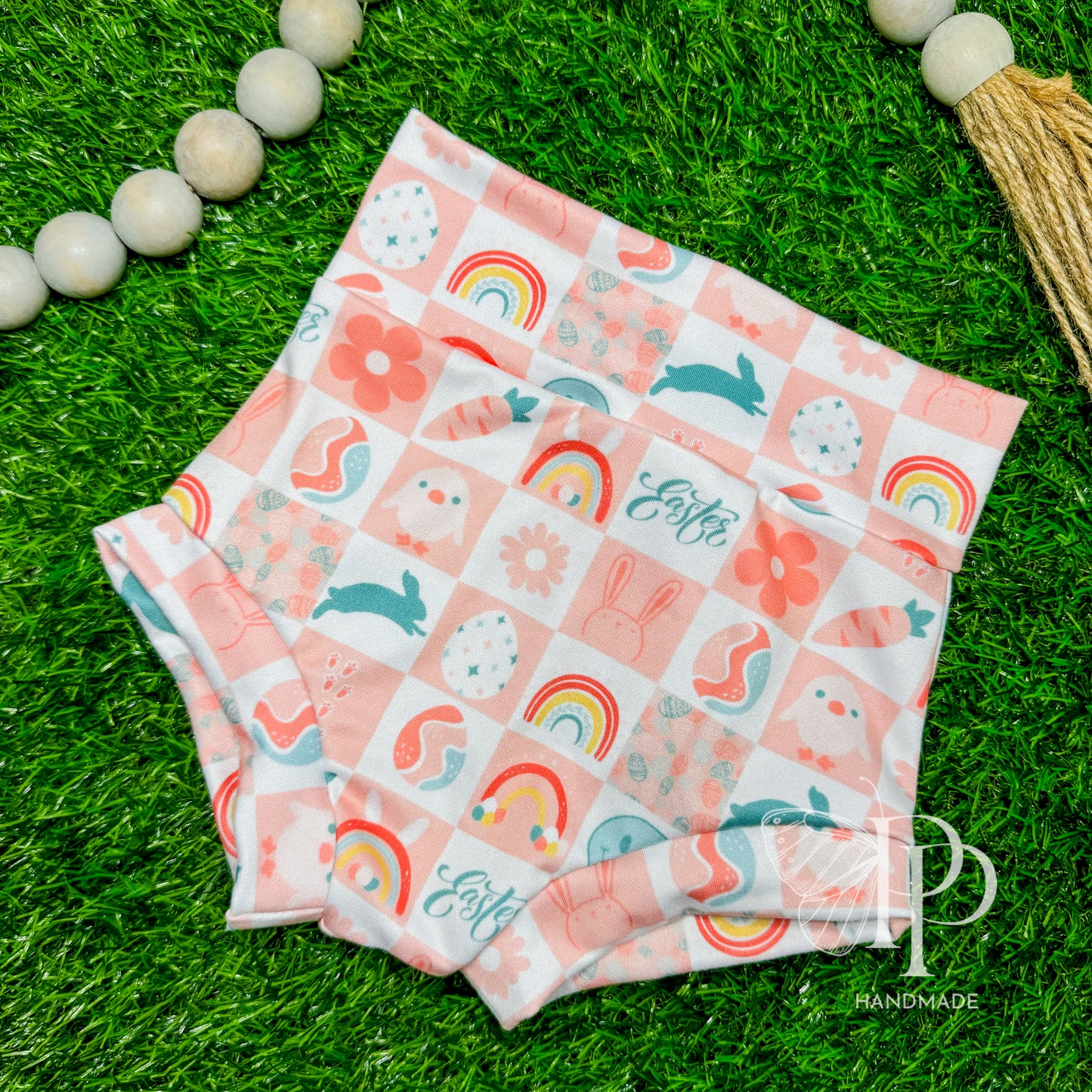 3-6m Bummies - Easter Check