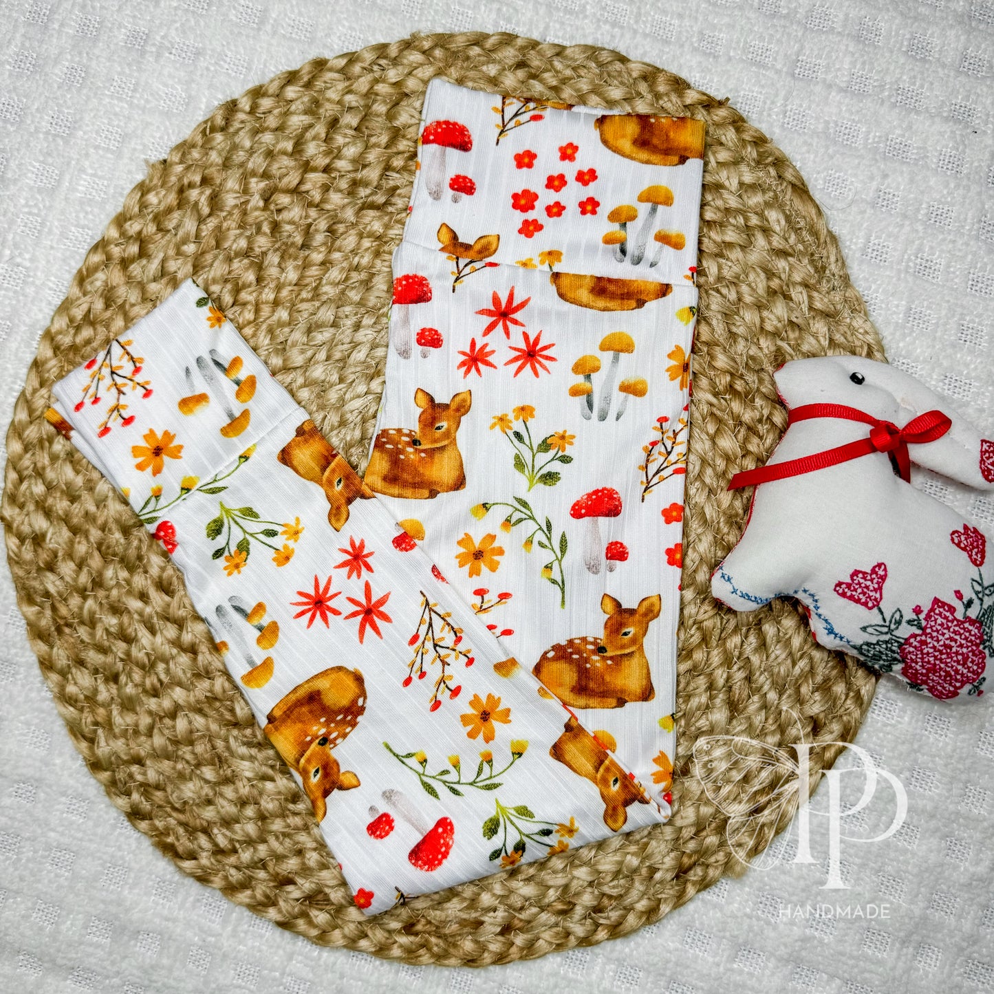 3T Leggings - Fawn Floral Rib
