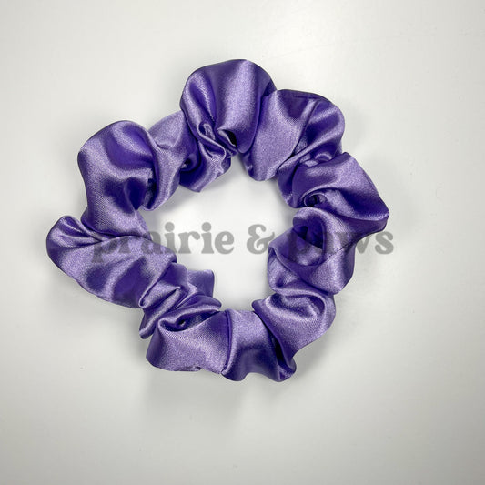 Violet Satin Scrunchie