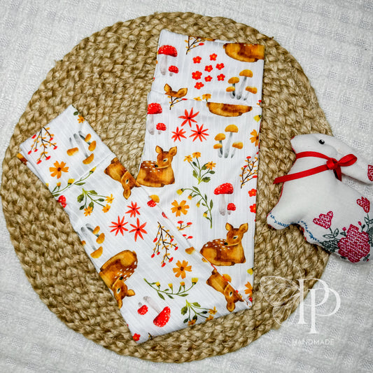 3T Leggings - Fawn Floral Rib