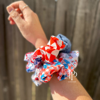 FOJ Patchwork Scrunchie