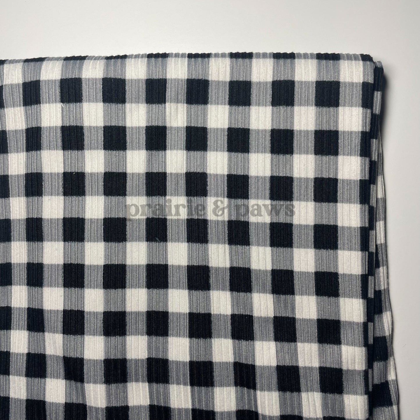 Black Gingham Rib