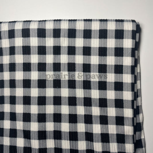 Black Gingham Rib