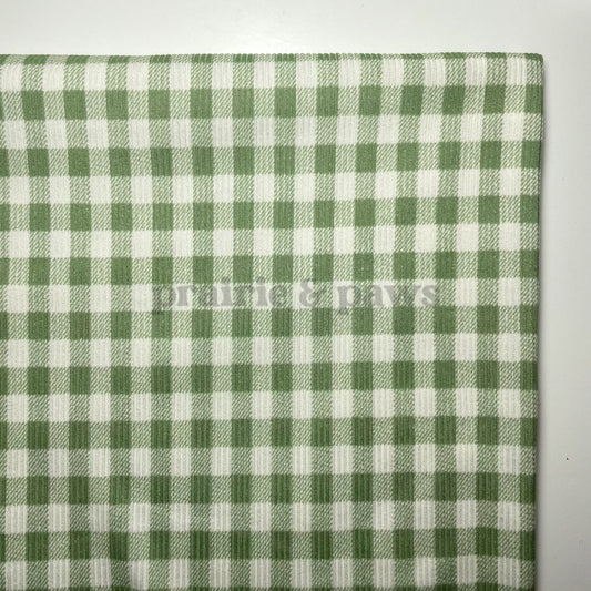 Green Gingham Rib