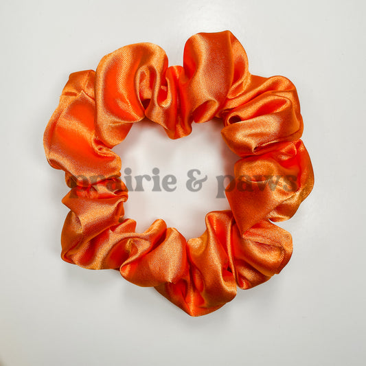 Orange Satin Scrunchie