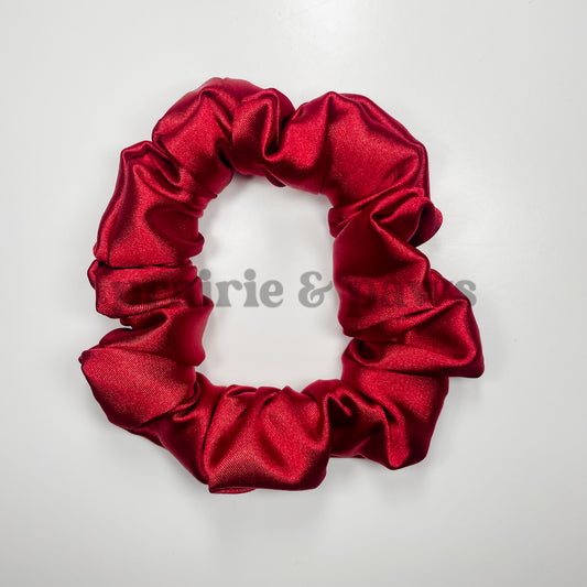 Red Hot Satin Scrunchie