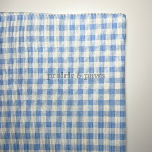 Blue Gingham Rib