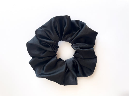 Black Satin Scrunchie